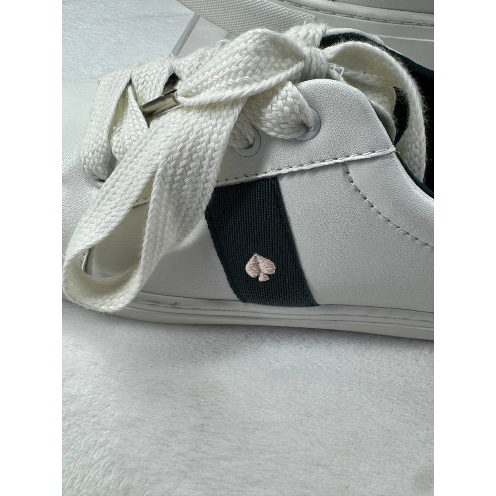 Kate Spade Iggy Low Top Court Logo Leather Sneakers Women's‎ 9B White Lace Up - Picture 7 of 11